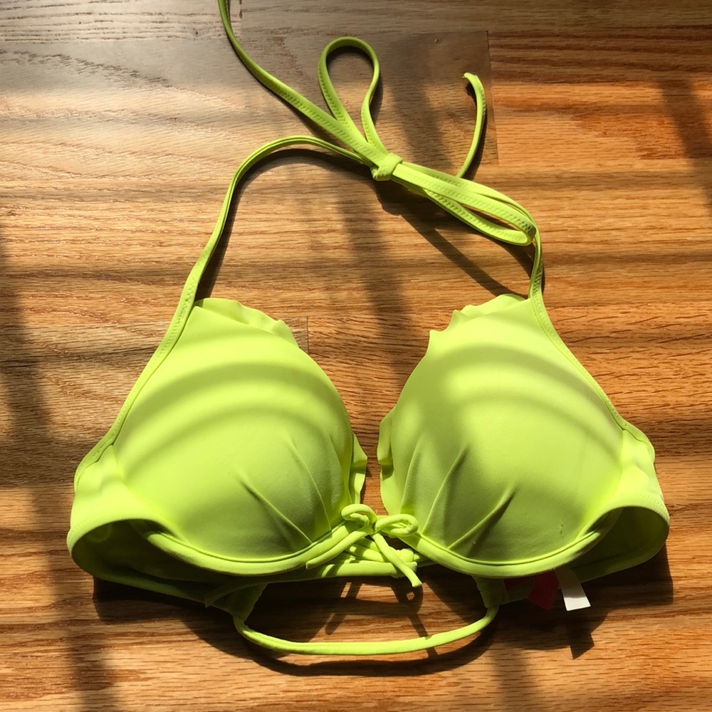 Victoria’s Secret lime green bikini top - 34B